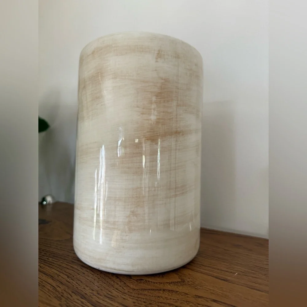 9” Vegetable Jar Vase Glass Cottagecore Carrots Mushroom
